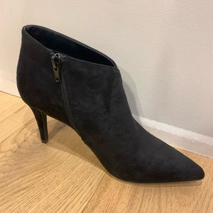 Black faux suede ankle boots. Brand new never worn.